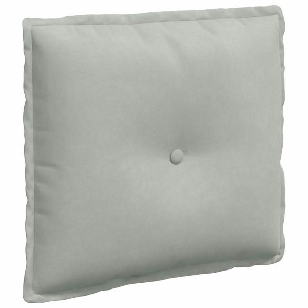 Rückenkissen Hellgrau 50 x 45 cm Cordstoff