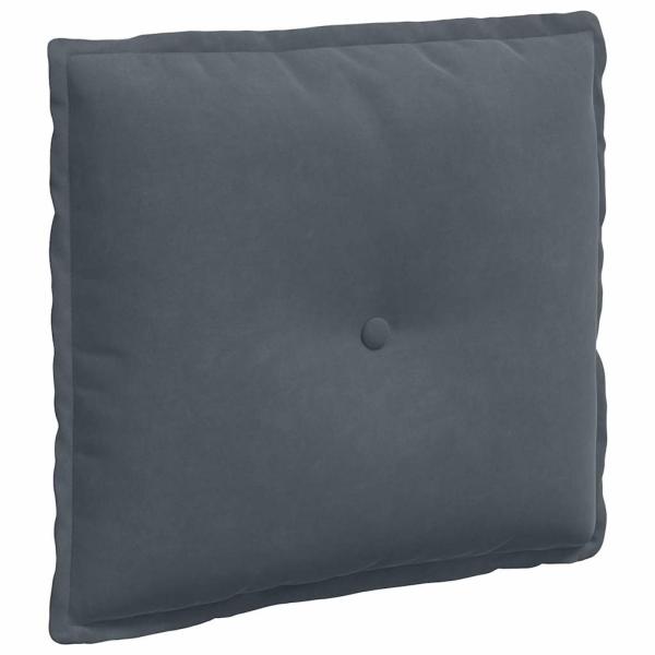 Rücken Kissen Dunkelgrau 50 x 45 cm Cordstoff
