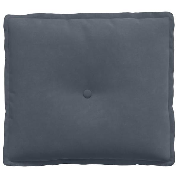 Rücken Kissen Dunkelgrau 50 x 45 cm Cordstoff