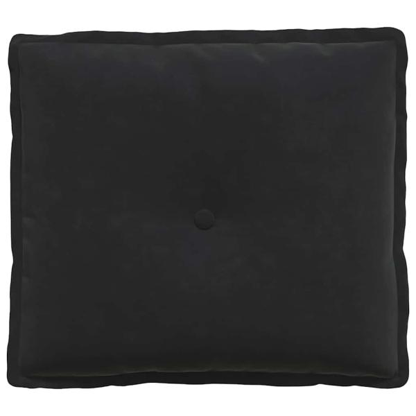 Rücken Kissen Schwarz 50 x 45 cm Cordstoff
