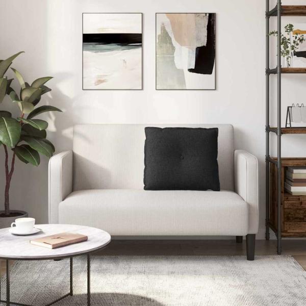Rückenkissen Schwarz 60 x 19 x 50 cm Stoff