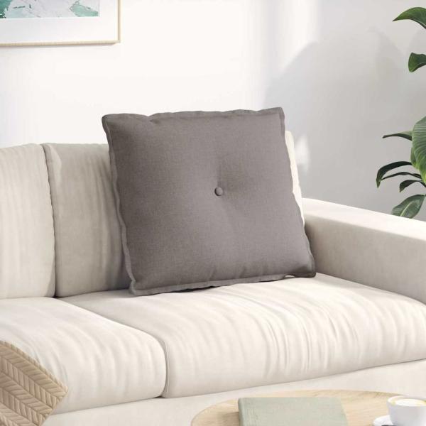 ARDEBO.de - Rückenkissen Taupe 60 x 19 x 50 cm Stoff