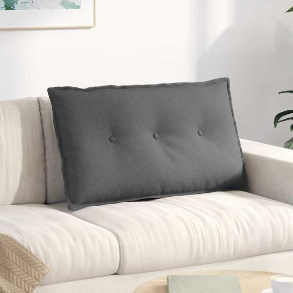 ARDEBO.de - Rückenkissen Dunkelgrau 80 x 19 x 50 cm Stoff