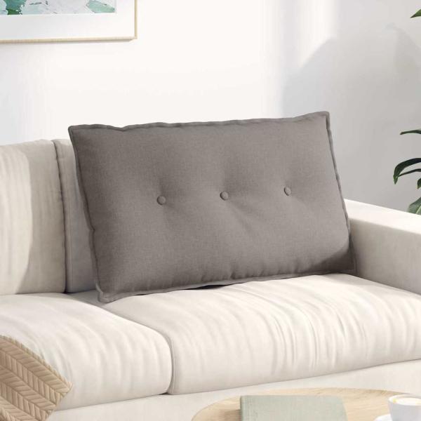 ARDEBO.de - Rückenkissen Taupe 80 x 19 x 50 cm Stoff