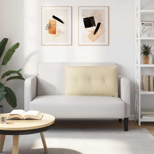Rückenkissen Creme 80 x 19 x 50 cm Stoff