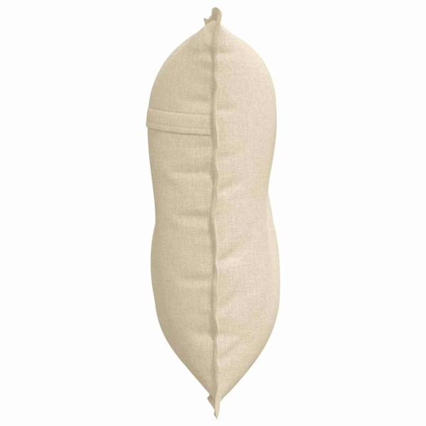 Rückenkissen Creme 80 x 19 x 50 cm Stoff