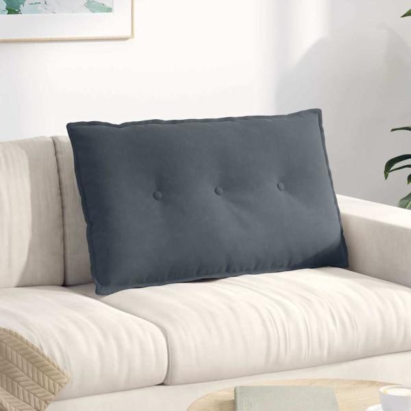 ARDEBO.de - Rückenkissen Dunkelgrau 80 x 50 cm Cordstoff