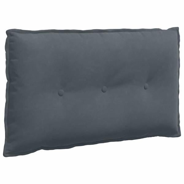 Rückenkissen Dunkelgrau 80 x 50 cm Cordstoff