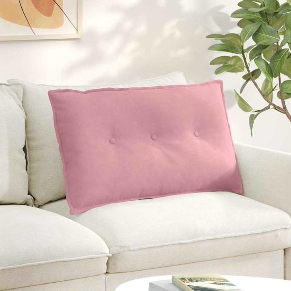 ARDEBO.de - Rückenkissen Rosa 80 x 50 cm Cordstoff