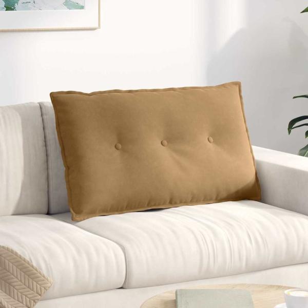 ARDEBO.de - Rückenkissen Braun 80 x 50 cm Cordstoff