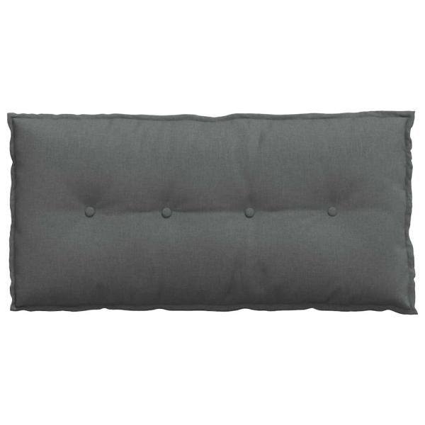 Rückenkissen Dunkelgrau 100 x 19 x 50 cm Stoff