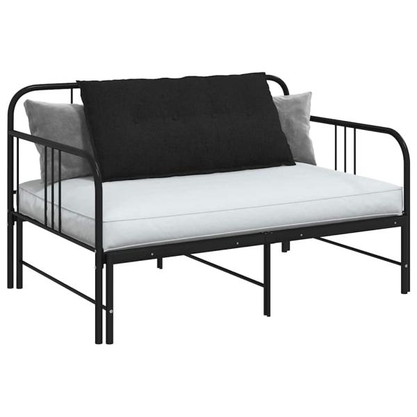 Rückenkissen Schwarz 100 x 19 x 50 cm Stoff
