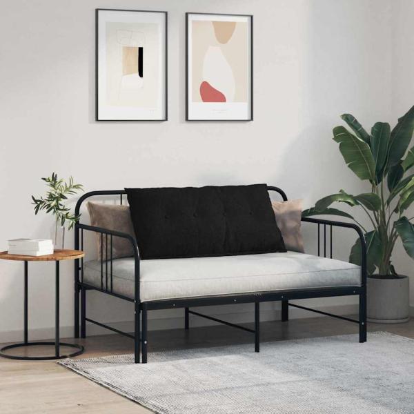 Rückenkissen Schwarz 100 x 19 x 50 cm Stoff