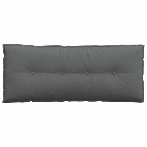 Rückenkissen Dunkelgrau 120 x 19 x 50 cm Stoff
