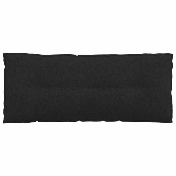 Rückenkissen Schwarz 120 x 19 x 50 cm Stoff