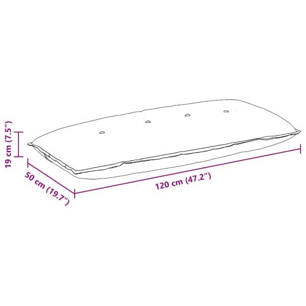 Rückenkissen Blau 120 x 19 x 50 cm Stoff