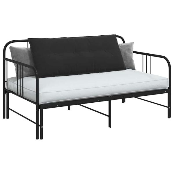 Rücken Kissen Schwarz 120 x 50 cm Cordstoff