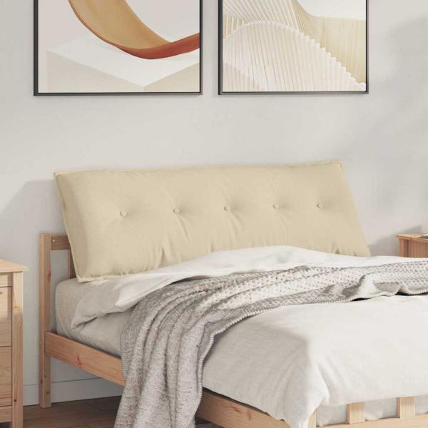 ARDEBO.de - Rückenkissen Creme 140 x 19 x 50 cm Stoff