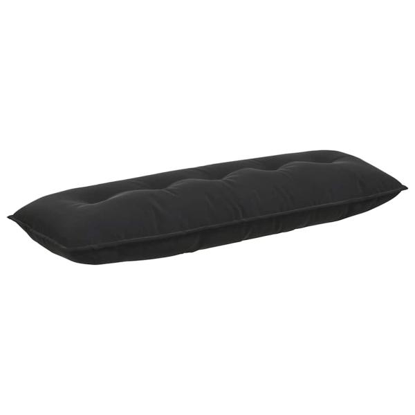 Rücken Kissen Schwarz 140 x 50 cm Cordstoff