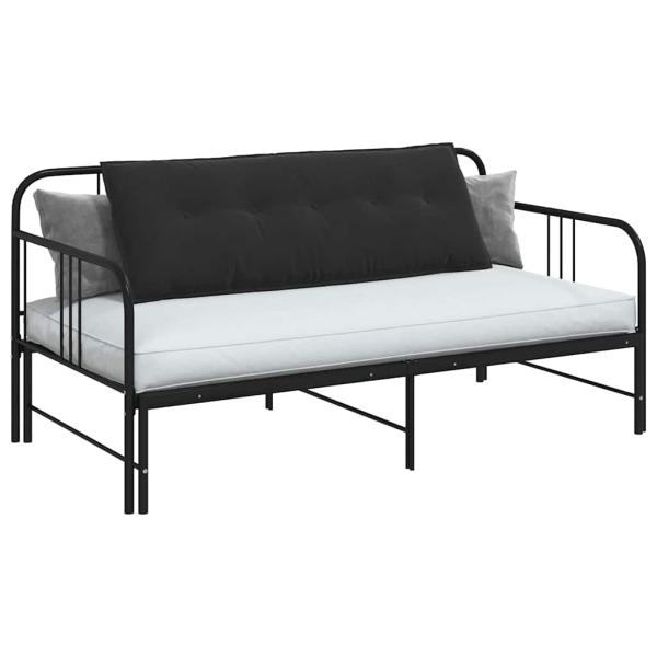 Rücken Kissen Schwarz 140 x 50 cm Cordstoff