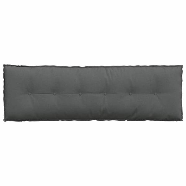 Rückenkissen Dunkelgrau 160 x 19 x 50 cm Stoff