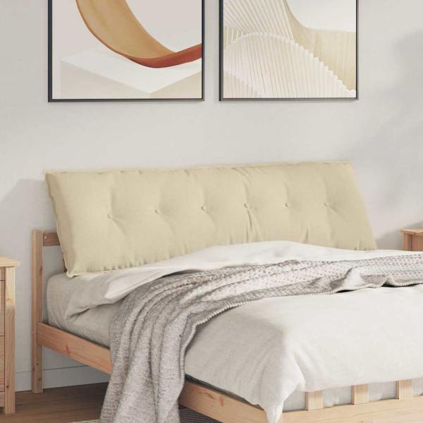 ARDEBO.de - Rückenkissen Creme 160 x 19 x 50 cm Stoff