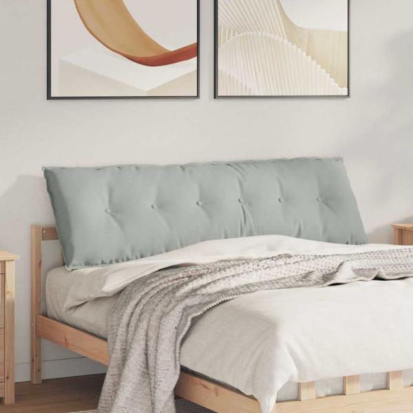 ARDEBO.de - Rückenkissen Hellgrau 160 x 50 cm Cordstoff