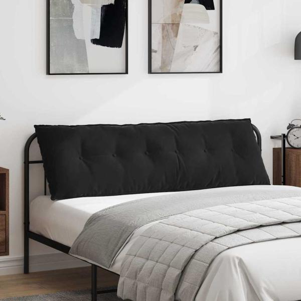 ARDEBO.de - Rückenkissen Schwarz 160 x 50 cm Cordstoff