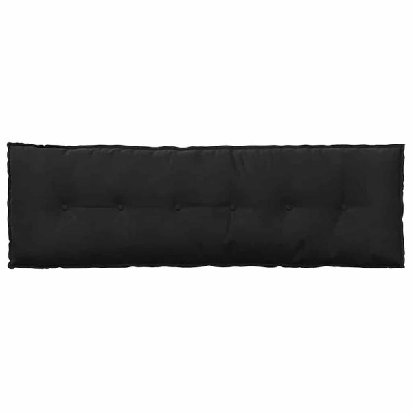 Rückenkissen Schwarz 160 x 50 cm Cordstoff