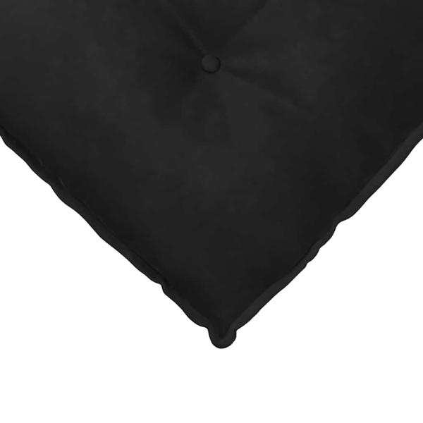 Rückenkissen Schwarz 160 x 50 cm Cordstoff