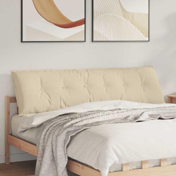 ARDEBO.de - Rückenkissen Creme 180 x 19 x 50 cm Stoff