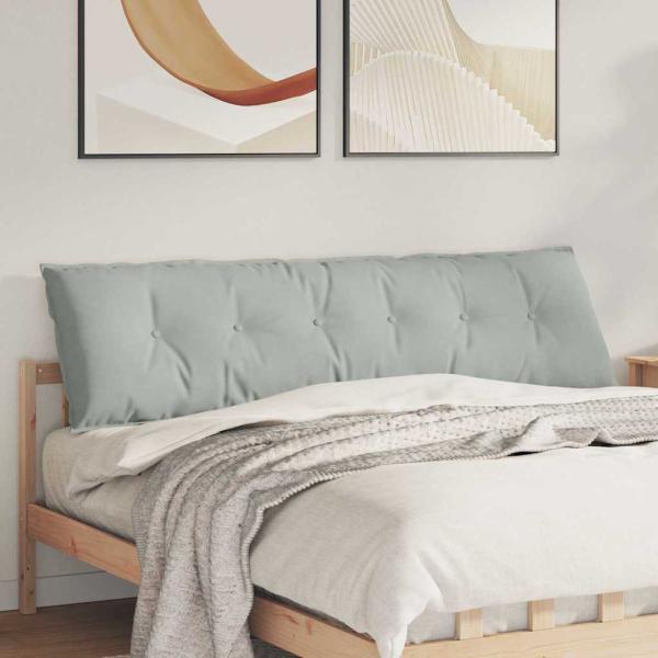 ARDEBO.de - Rückenkissen Hellgrau 180 x 50 cm Cordstoff