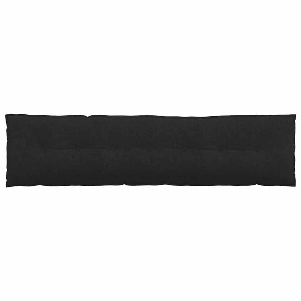 Rückenkissen Schwarz 200 x 19 x 50 cm Stoff
