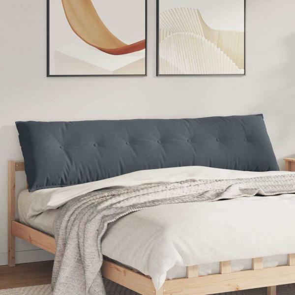 ARDEBO.de - Rückenkissen Dunkelgrau 200 x 50 cm Cordstoff