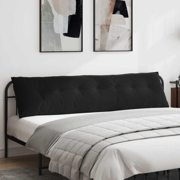 ARDEBO.de - Rückenkissen Schwarz 200 x 50 cm Cordstoff