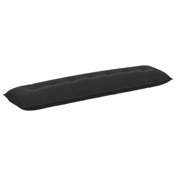 Rückenkissen Schwarz 200 x 50 cm Cordstoff
