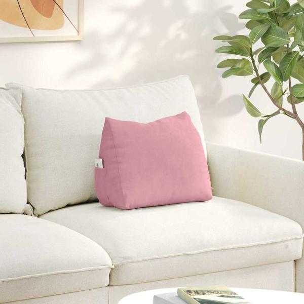ARDEBO.de - Rückenkissen Rosa 45 x 20 x 35 cm Cordstoff
