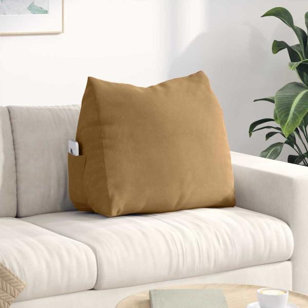 ARDEBO.de - Rückenkissen Braun 60 x 20 x 50 cm Cordstoff