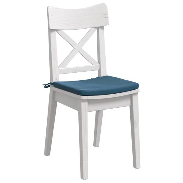 Sitzkissen 4 Stk. Samt Blau 40 x 40 x 3 cm