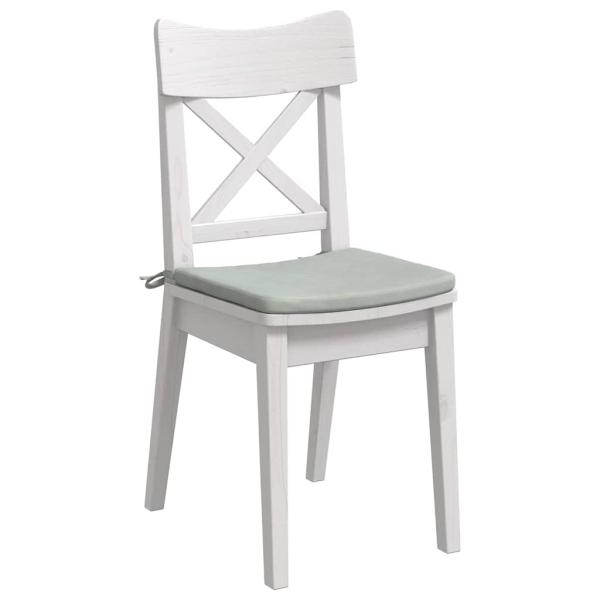 Sitzkissen 4 stk. Samt Hellgrau 40 x 40 x 3 cm