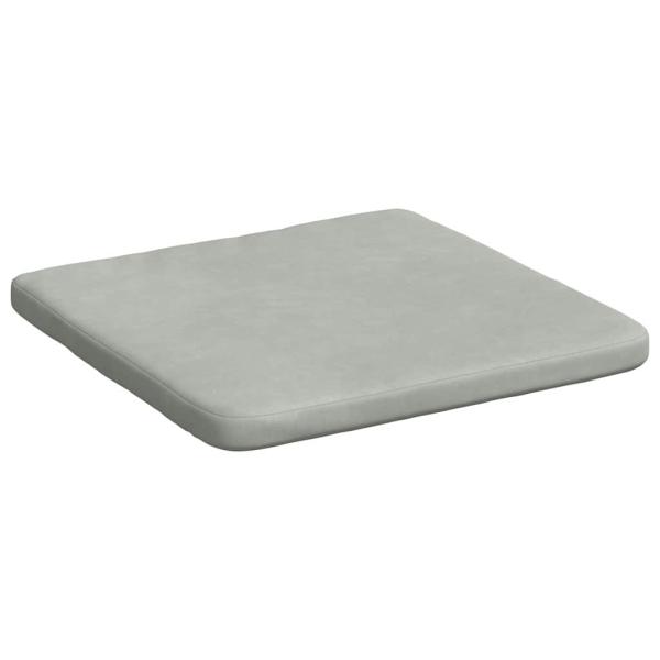 Sitzkissen 4 stk. Samt Hellgrau 40 x 40 x 3 cm