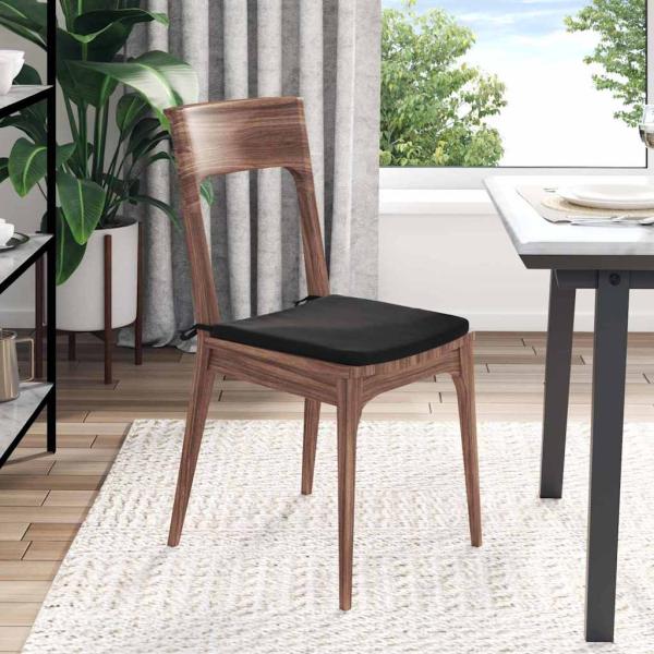 Sitzkissen 4 stk. Samt Schwarz 40 x 40 x 3 cm