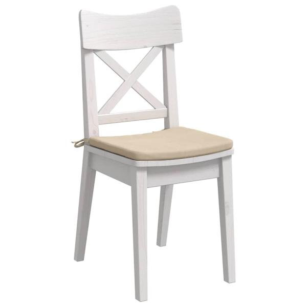 Sitzkissen 4 Stk. Mikrofaserstoff Creme 40 x 40 x 3 cm