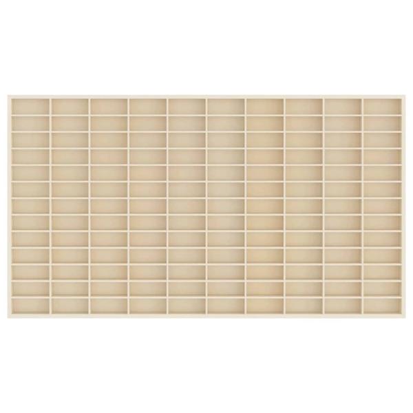 Wanddisplay-Case Wandhalterung Beige 98 x 4,5 x 55 cm