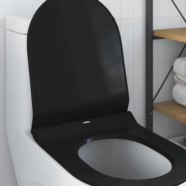 Toilettensitz Verstellbar Schwarz 50 x 36,5 x 5 cm Polypropylen