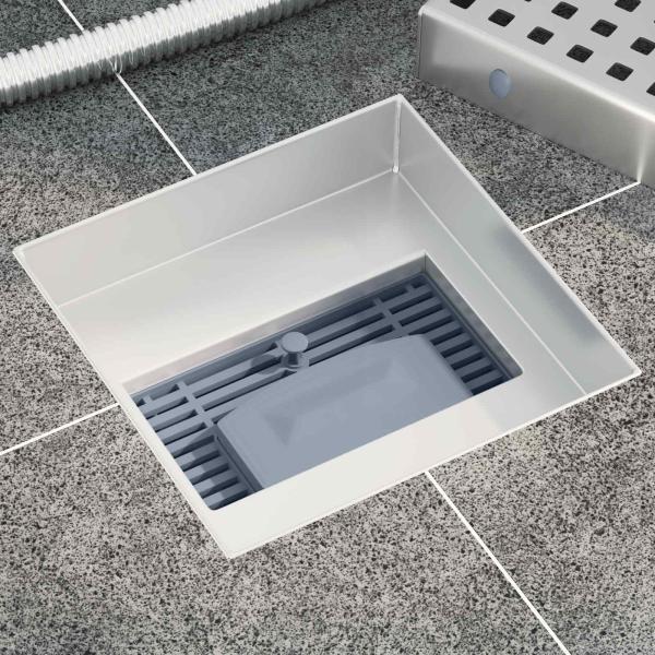 Punkt Duschablauf Silber 15 x 15 cm Edelstahl 304