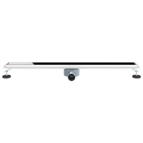 Duschabfluss mit Glashülle und 360° Siphon Schwarz 90 cm