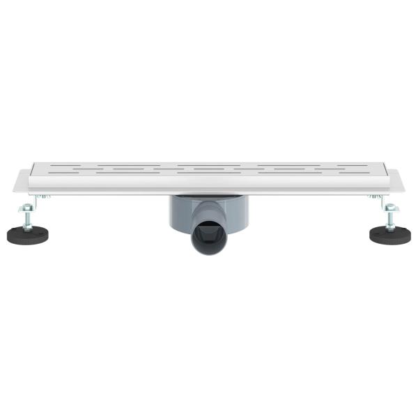 Duschabfluss mit Glashülle und 360° Siphon Silber 50 cm