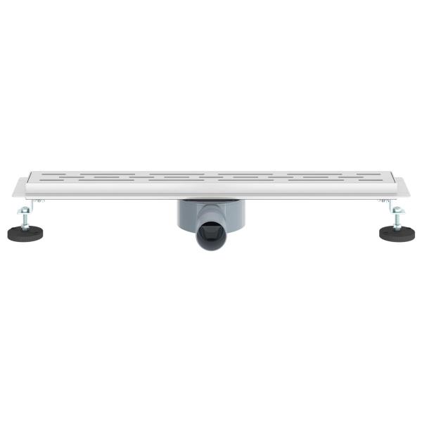 Duschabfluss mit Glashülle und 360° Siphon Silber 60 cm