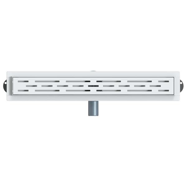 Duschabfluss mit Glashülle und 360° Siphon Silber 60 cm